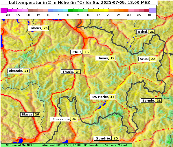 Temperatur, 5. 7. 2025