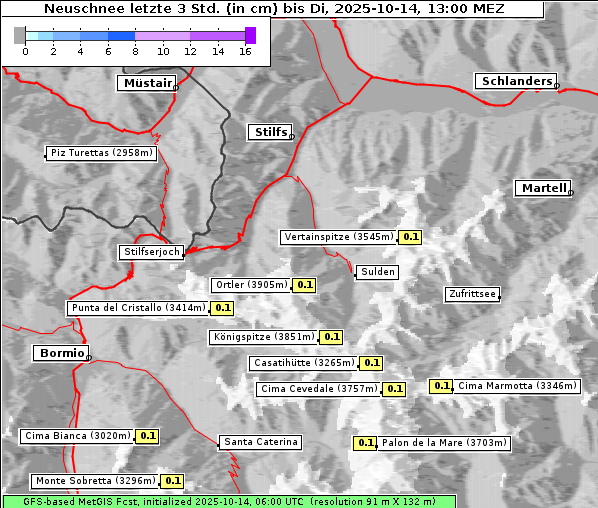 Neuschnee, 14. 10. 2025