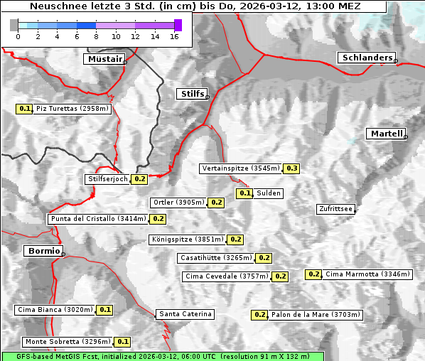 Neuschnee, 12. 3. 2026