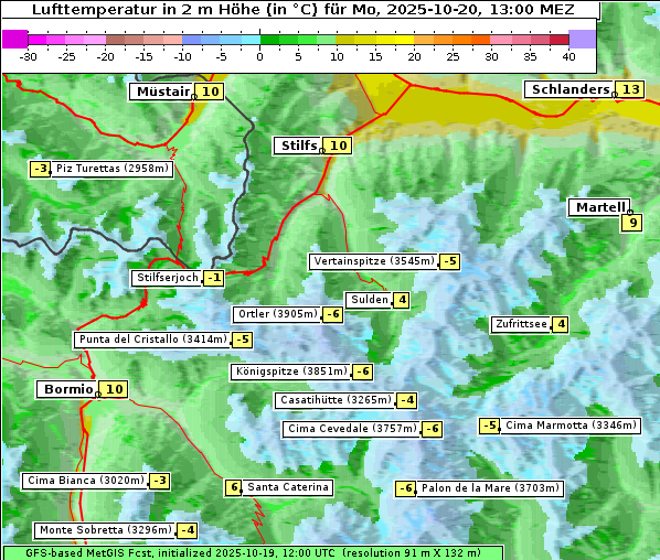 Temperatur, 20. 10. 2025