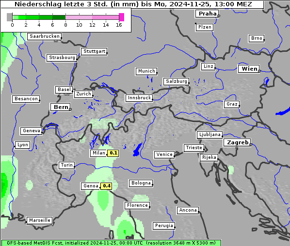 Niederschlag, 25. 11. 2024