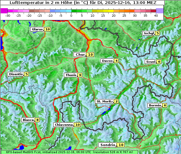 Temperatur, 16. 12. 2025