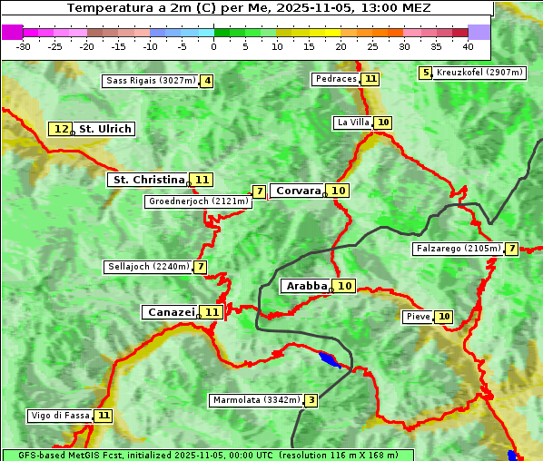 Temperatur, 5. 11. 2025