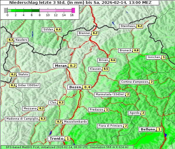 Niederschlag, 14. 2. 2026