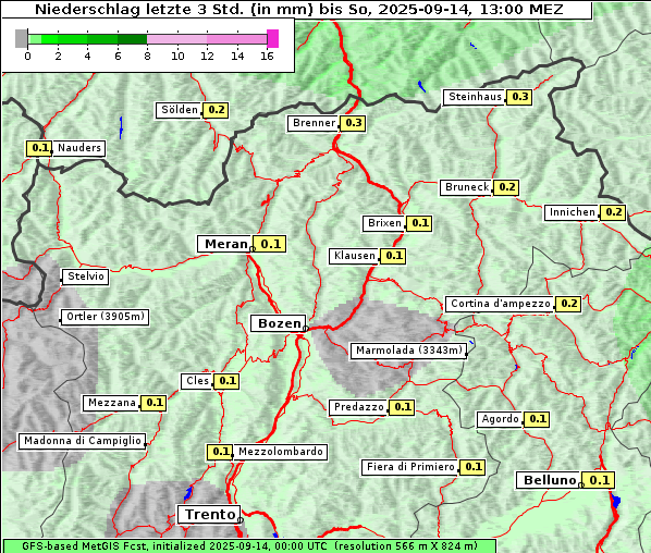 Niederschlag, 14. 9. 2025