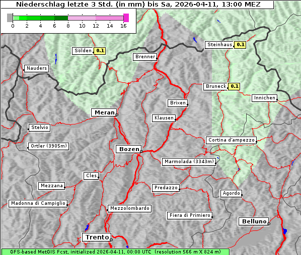 Niederschlag, 11. 4. 2026