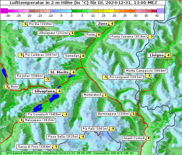 Temperatur, 31. 12. 2024