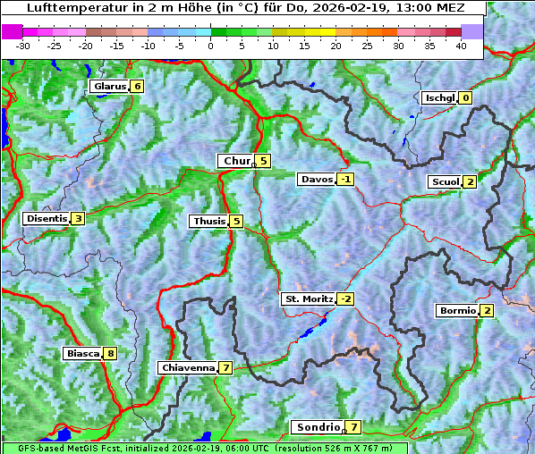 Temperatur, 19. 2. 2026