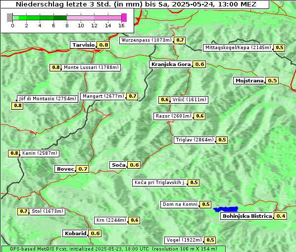 Niederschlag, 24. 5. 2025