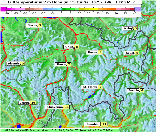 Temperatur, 6. 12. 2025