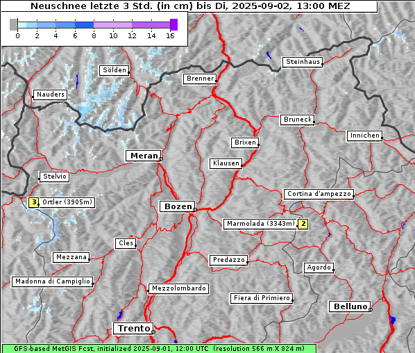 Neuschnee, 2. 9. 2025