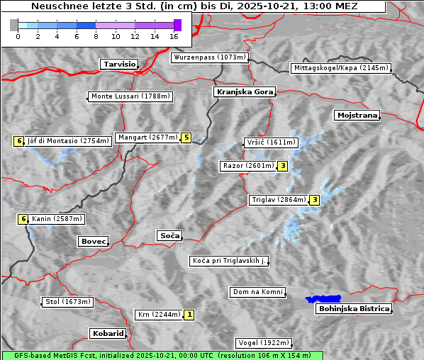 Neuschnee, 21. 10. 2025