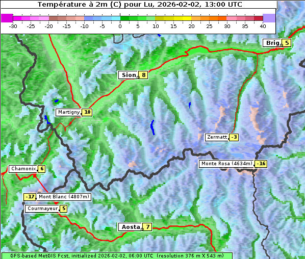 Temperatur, 2. 2. 2026