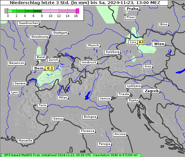 Niederschlag, 23. 11. 2024