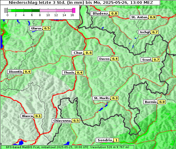 Niederschlag, 26. 5. 2025