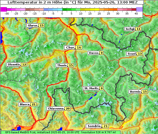Temperatur, 26. 5. 2025