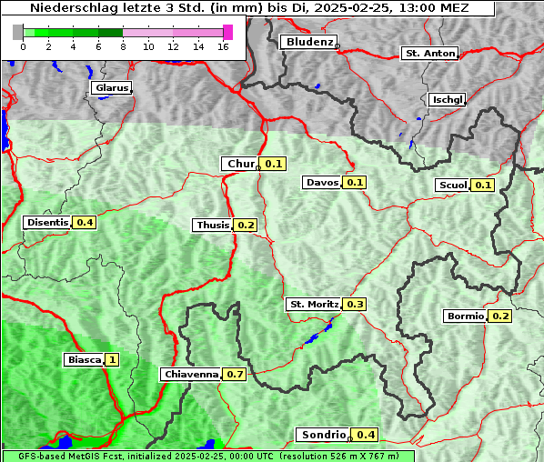 Niederschlag, 25. 2. 2025