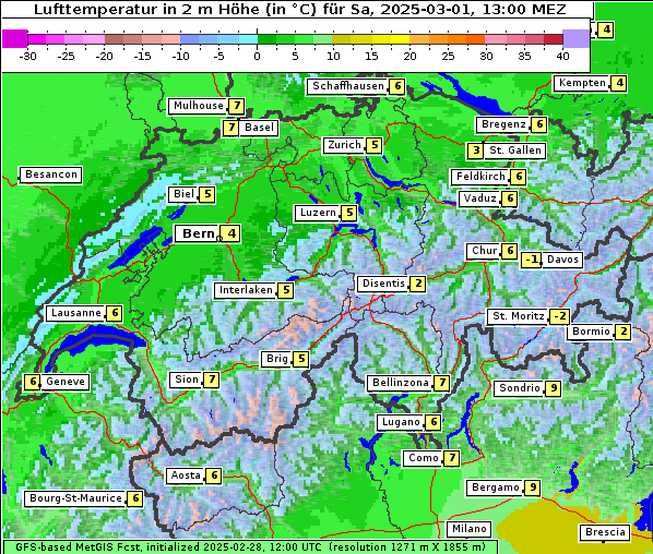 Temperatur, 1. 3. 2025