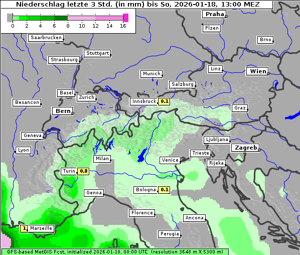 Niederschlag, 18. 1. 2026