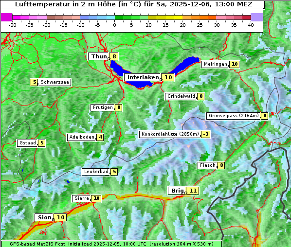 Temperatur, 6. 12. 2025