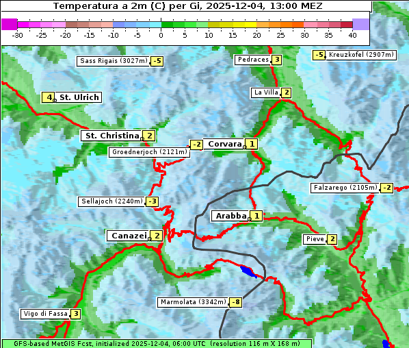 Temperatur, 4. 12. 2025