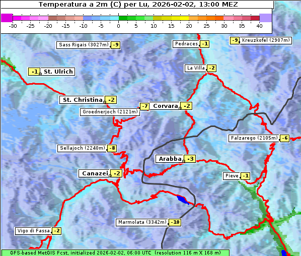 Temperatur, 2. 2. 2026