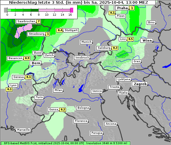 Niederschlag, 4. 10. 2025