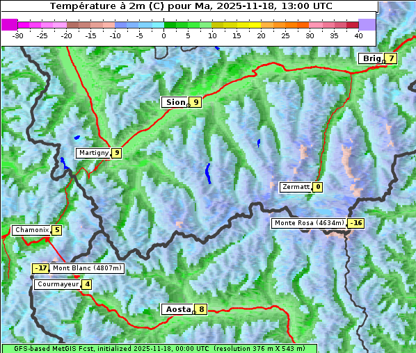 Temperatur, 18. 11. 2025