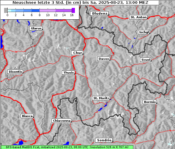 Neuschnee, 23. 8. 2025