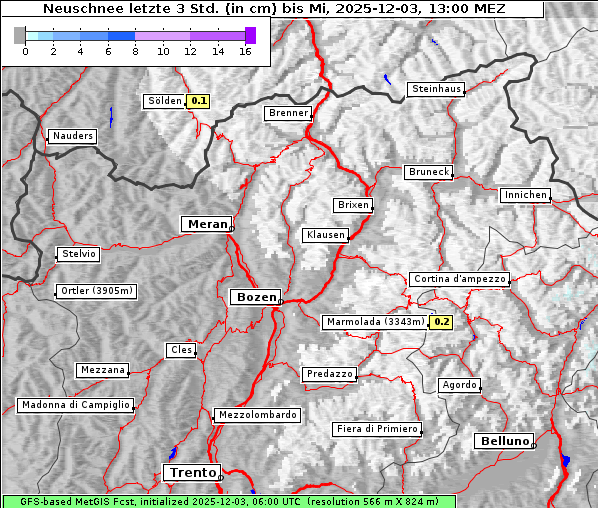 Neuschnee, 3. 12. 2025