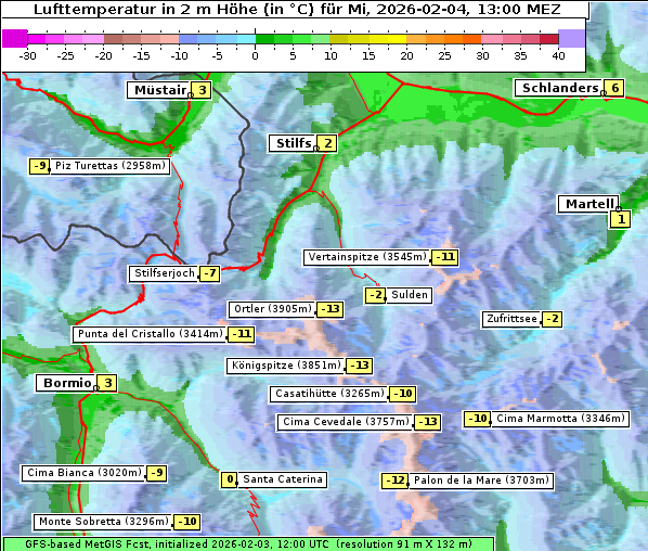 Temperatur, 4. 2. 2026