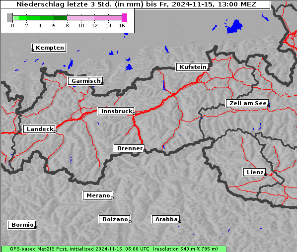 Niederschlag, 15. 11. 2024