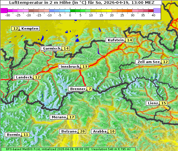 Temperatur, 19. 4. 2026