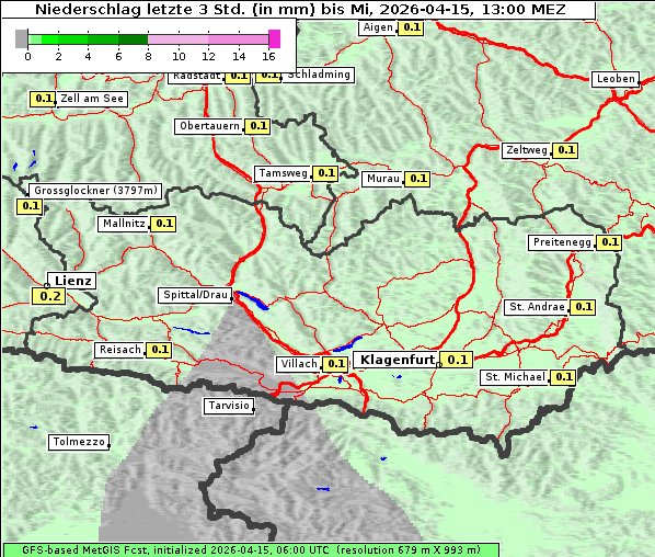 Niederschlag, 15. 4. 2026