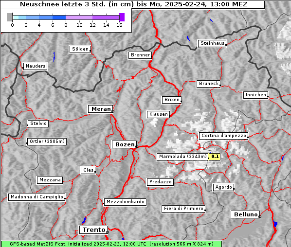 Neuschnee, 24. 2. 2025