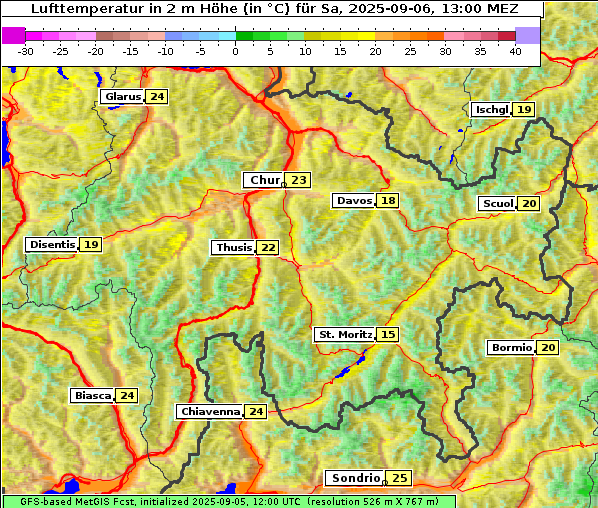 Temperatur, 6. 9. 2025
