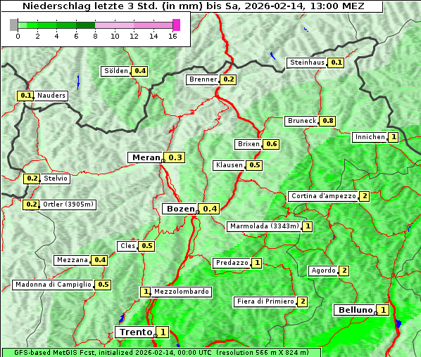 Niederschlag, 14. 2. 2026