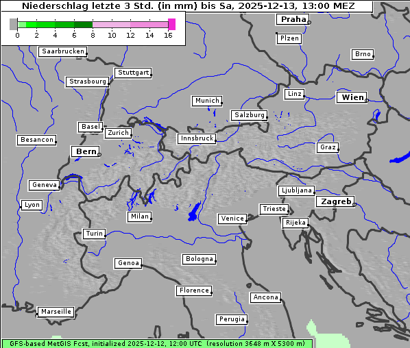 Niederschlag, 13. 12. 2025