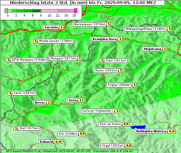 Niederschlag, 5. 9. 2025