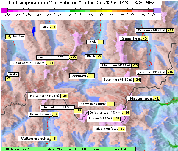 Temperatur, 20. 11. 2025