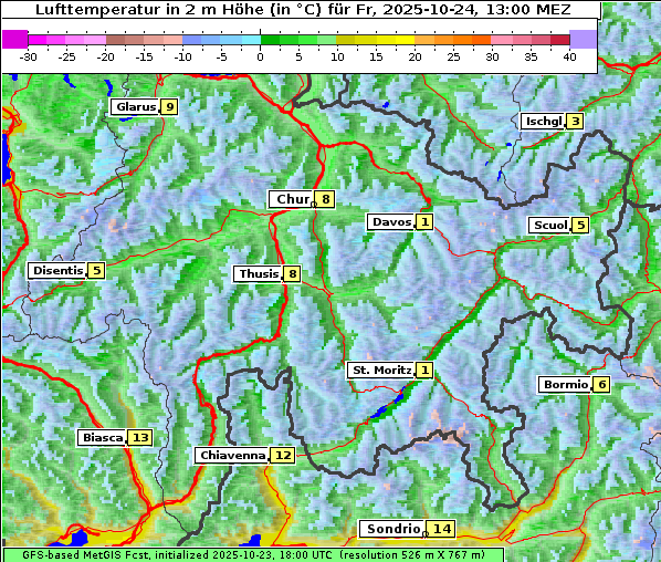 Temperatur, 24. 10. 2025