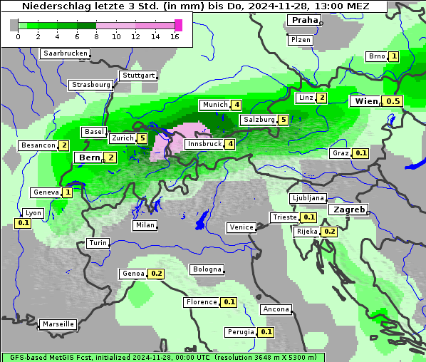Niederschlag, 28. 11. 2024
