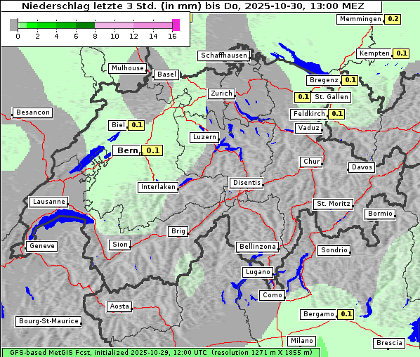Niederschlag, 30. 10. 2025