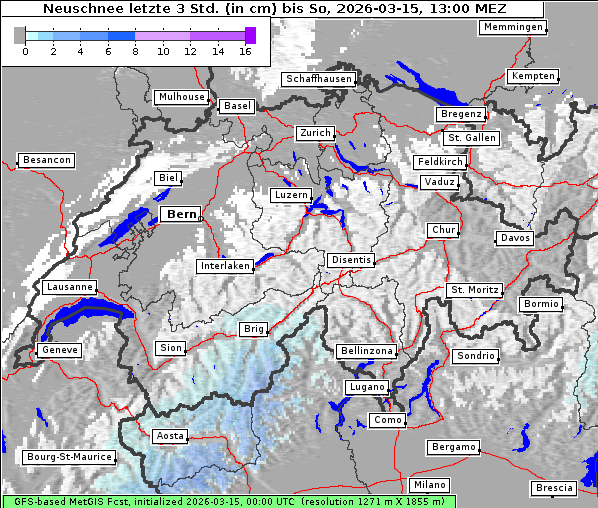 Neuschnee, 15. 3. 2026