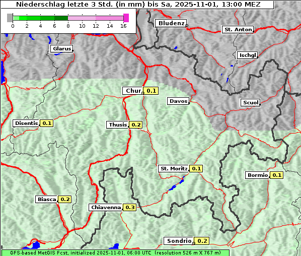 Niederschlag, 1. 11. 2025
