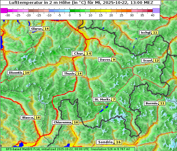 Temperatur, 22. 10. 2025