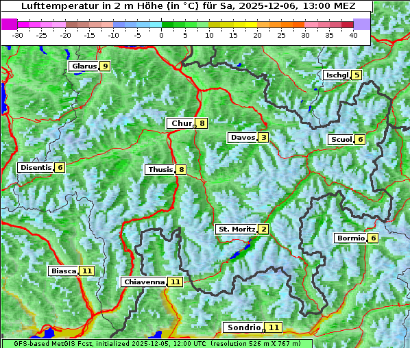 Temperatur, 6. 12. 2025