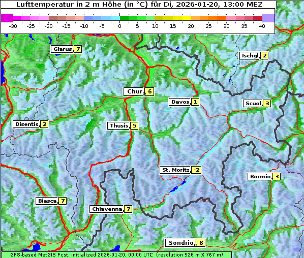 Temperatur, 20. 1. 2026