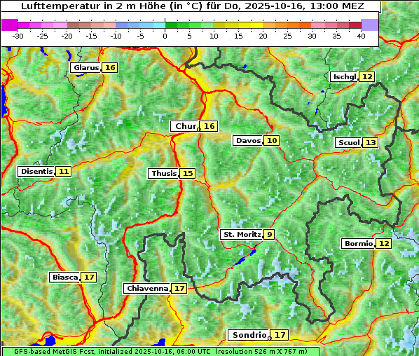 Temperatur, 16. 10. 2025