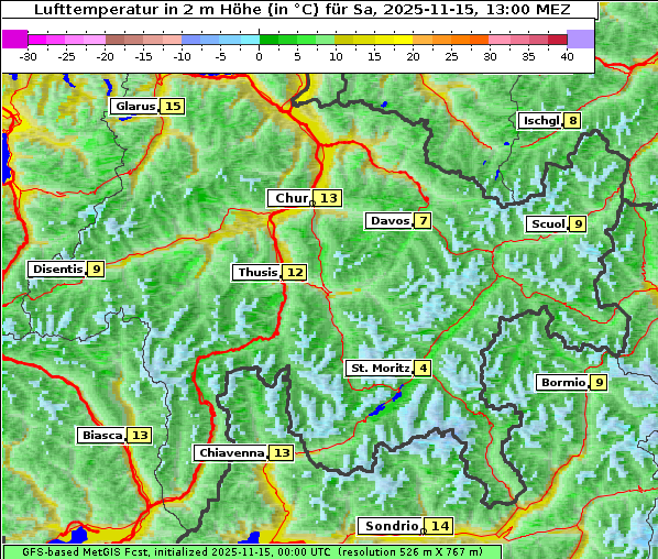 Temperatur, 15. 11. 2025